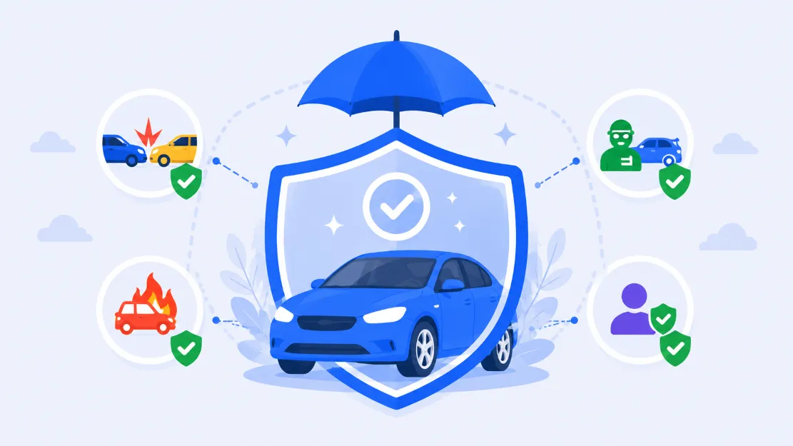 شرح التأمين الشامل وما يغطّيه من أضرار السيارة والسرقة والحريق
